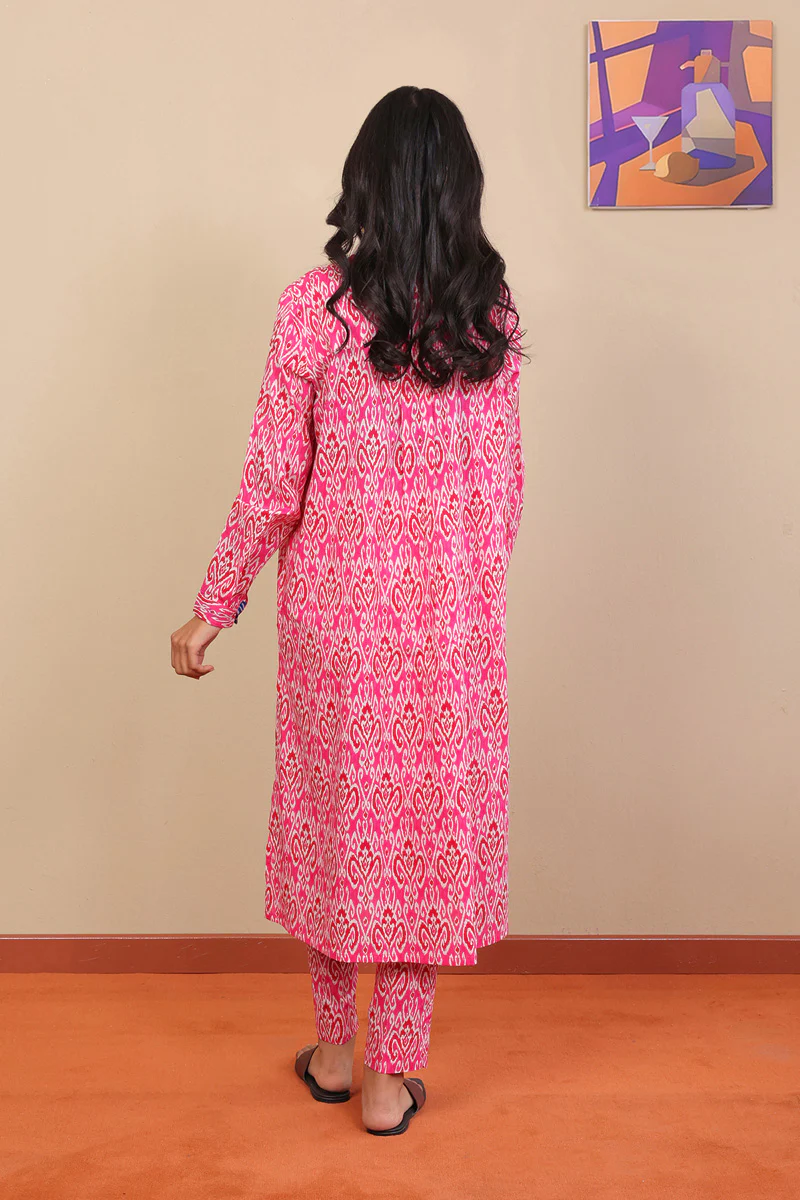 2-Piece Block Printed Saga Gulabi - Image 4