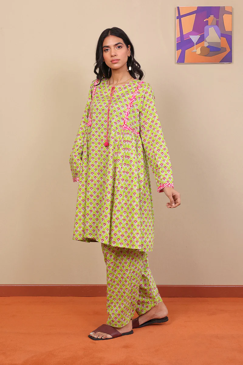 2-Piece Block Printed Saga Set - Image 3