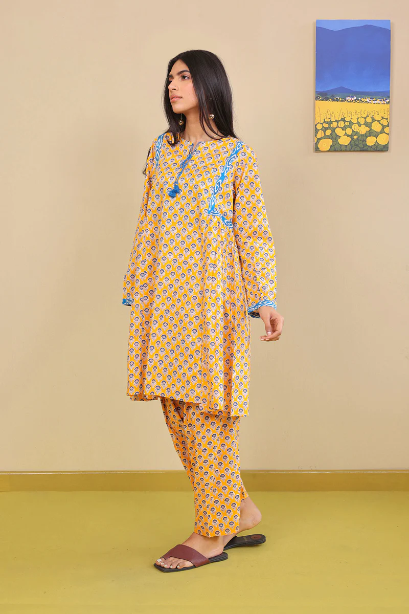 2-Piece Block Printed Saga Set - Image 3