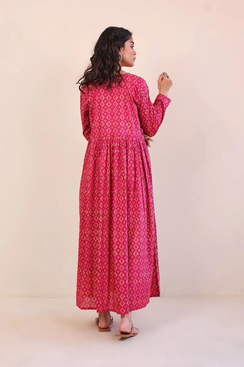 Ikat Printed Dress - Image 4
