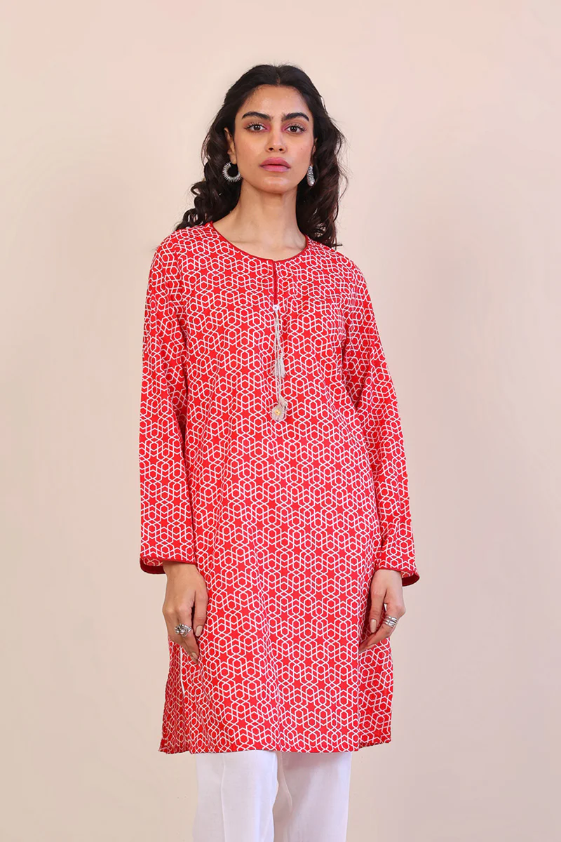 Geometric Kurta - Image 3