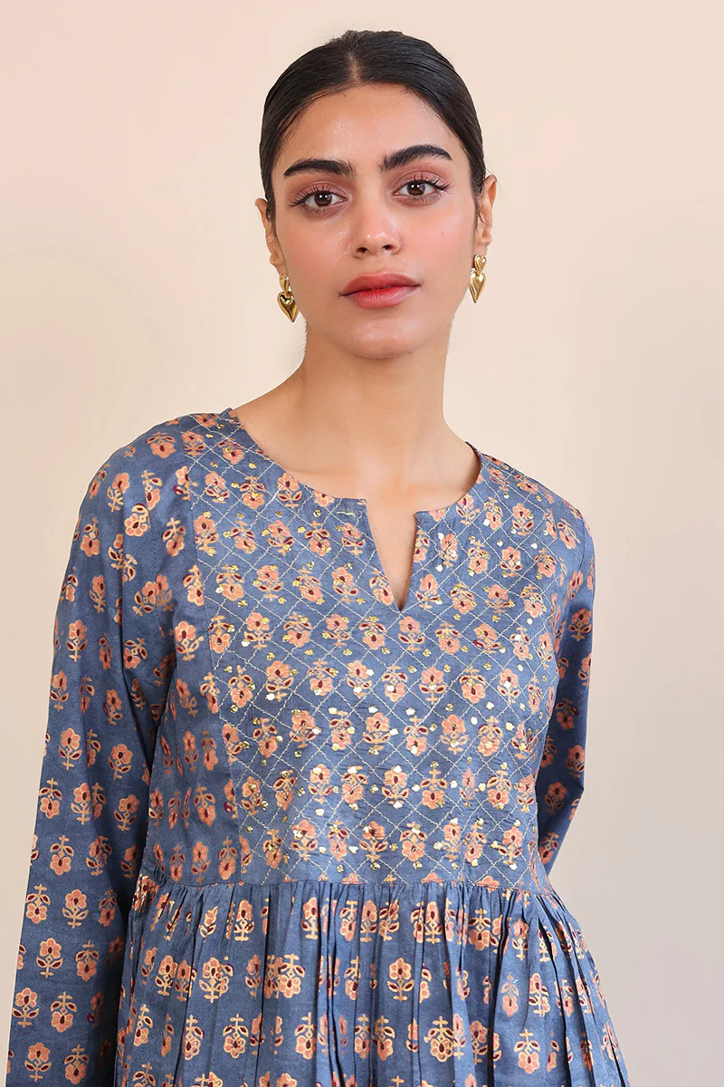 Sunehri Mukaish Dress - Image 2