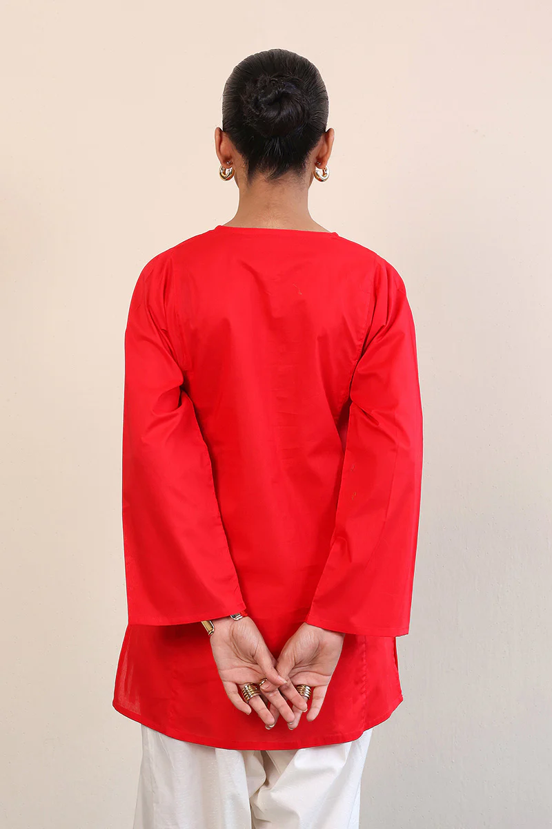 Gul Meena Crimson Kurti - Image 5