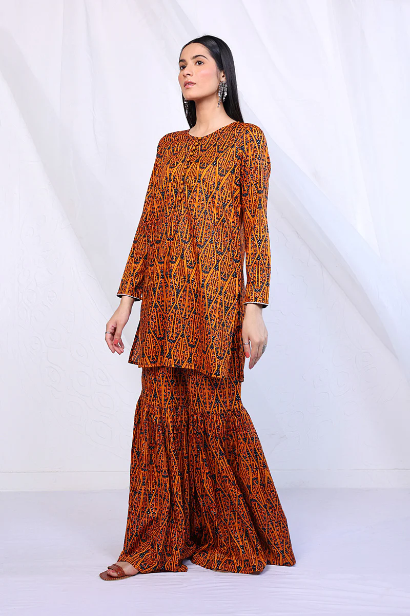 2- Piece Sumba Gharara Set - Image 3