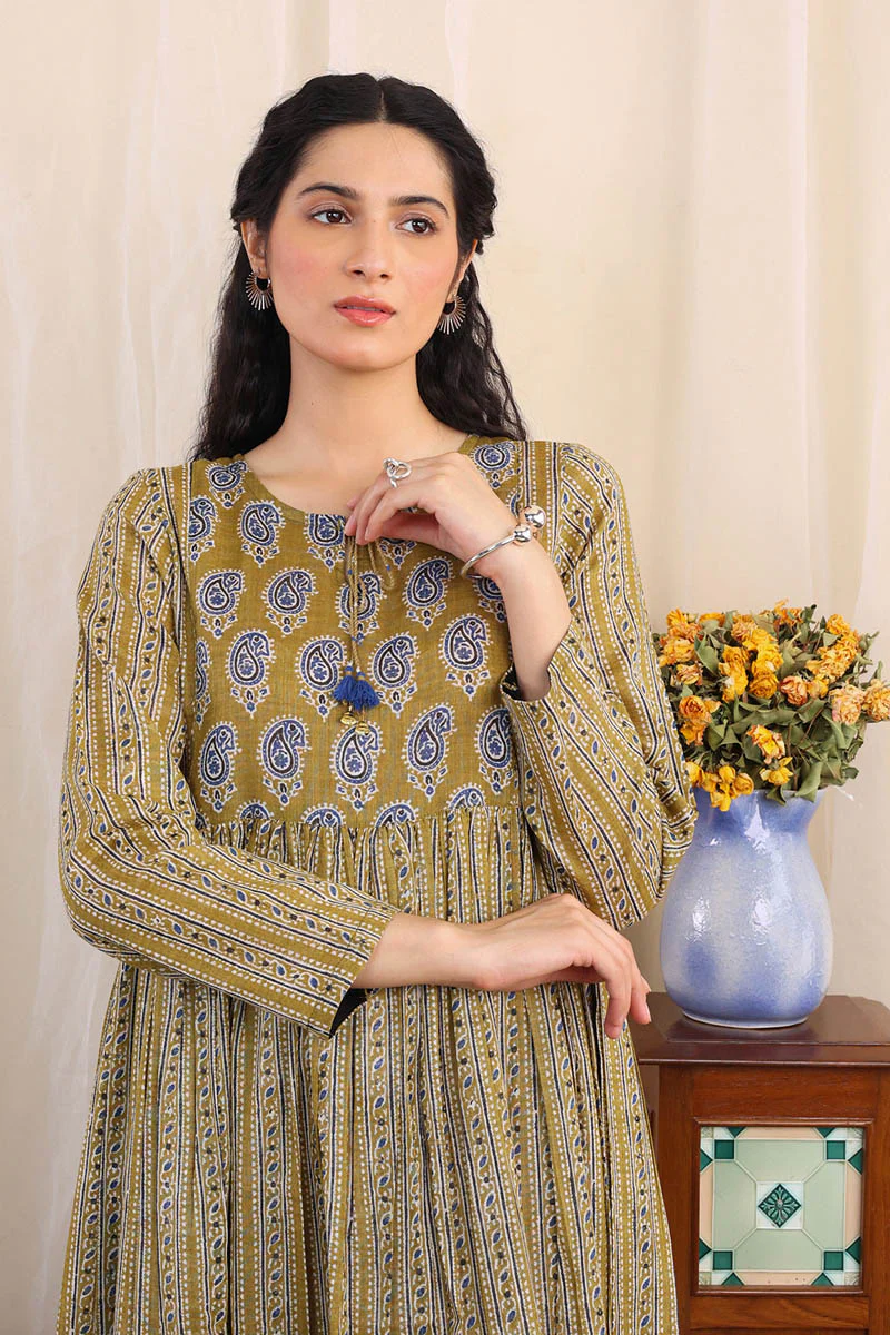 Ajrak Block Dress - Image 2