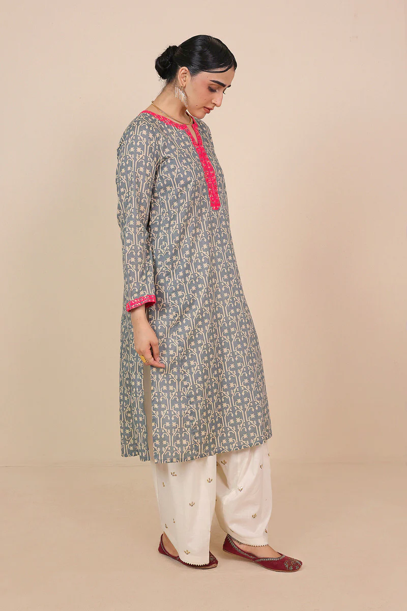 Dhakai A-line Kurta - Image 12