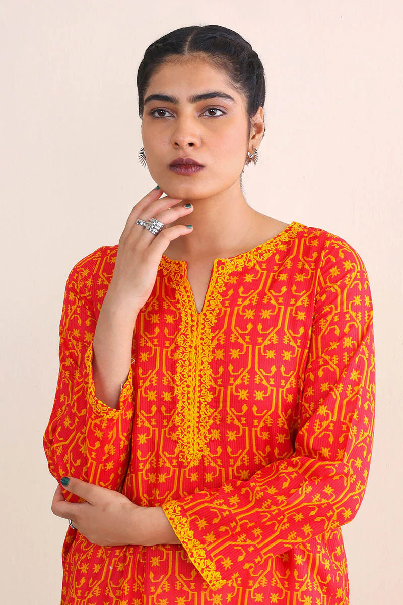 Dhakai A-line Kurta - Image 6