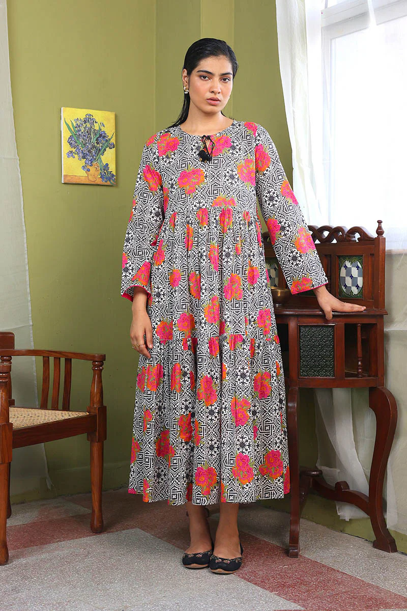 Tilework Tiered Dress - Image 3