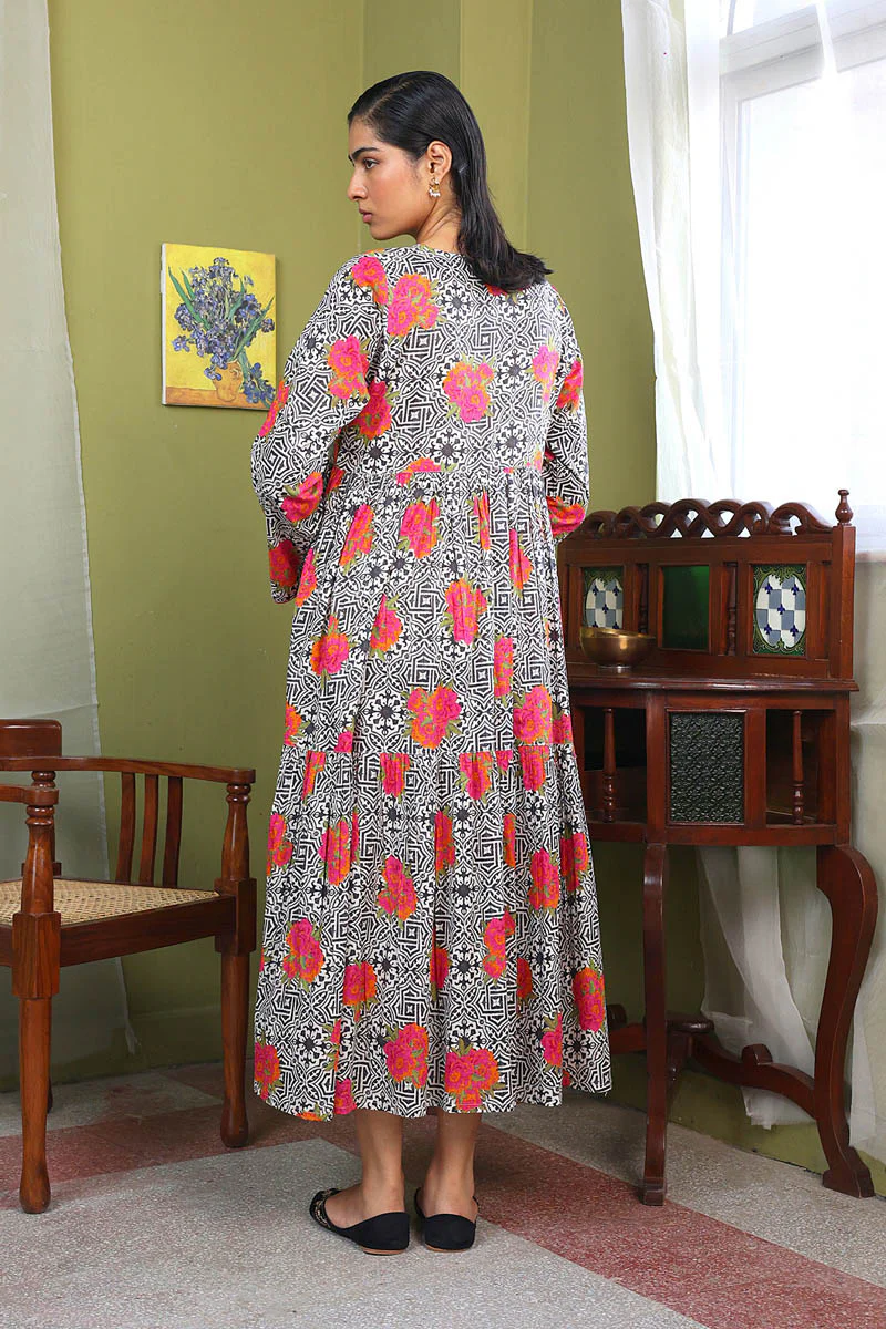 Tilework Tiered Dress - Image 5