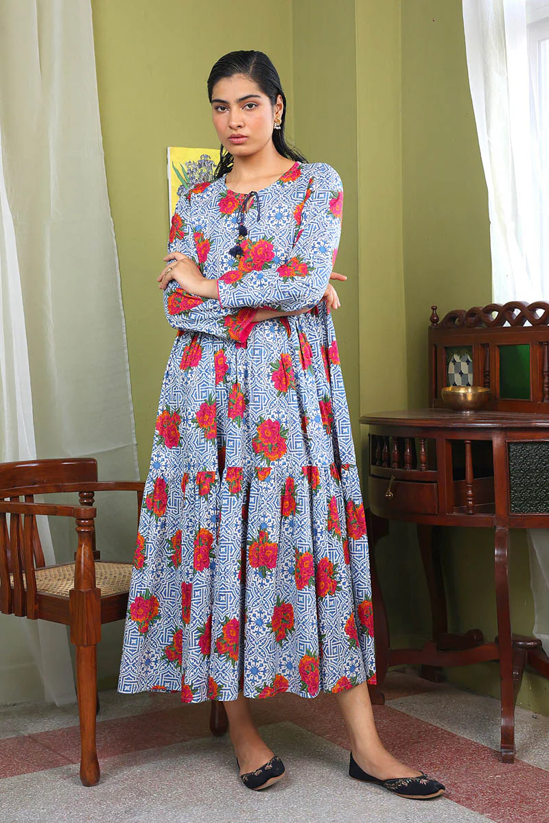 Tilework Tiered Dress - Image 3
