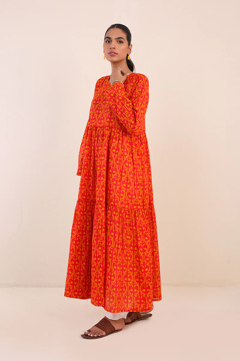Dhakai Tiered Dress - Image 3
