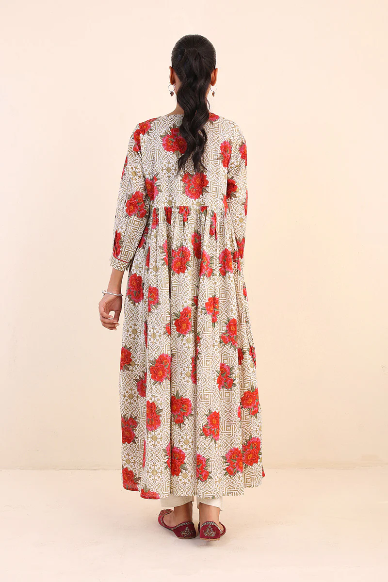 Tilework Flared Dress - Image 4