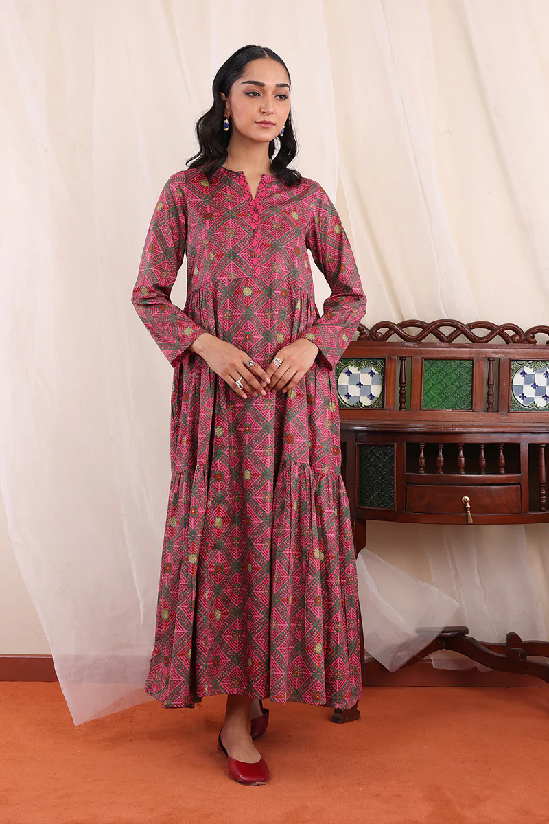 Phulkari Tiered Dress