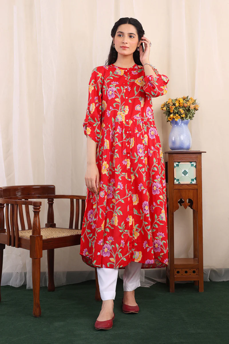 Thai Batik Printed Dress - Image 6