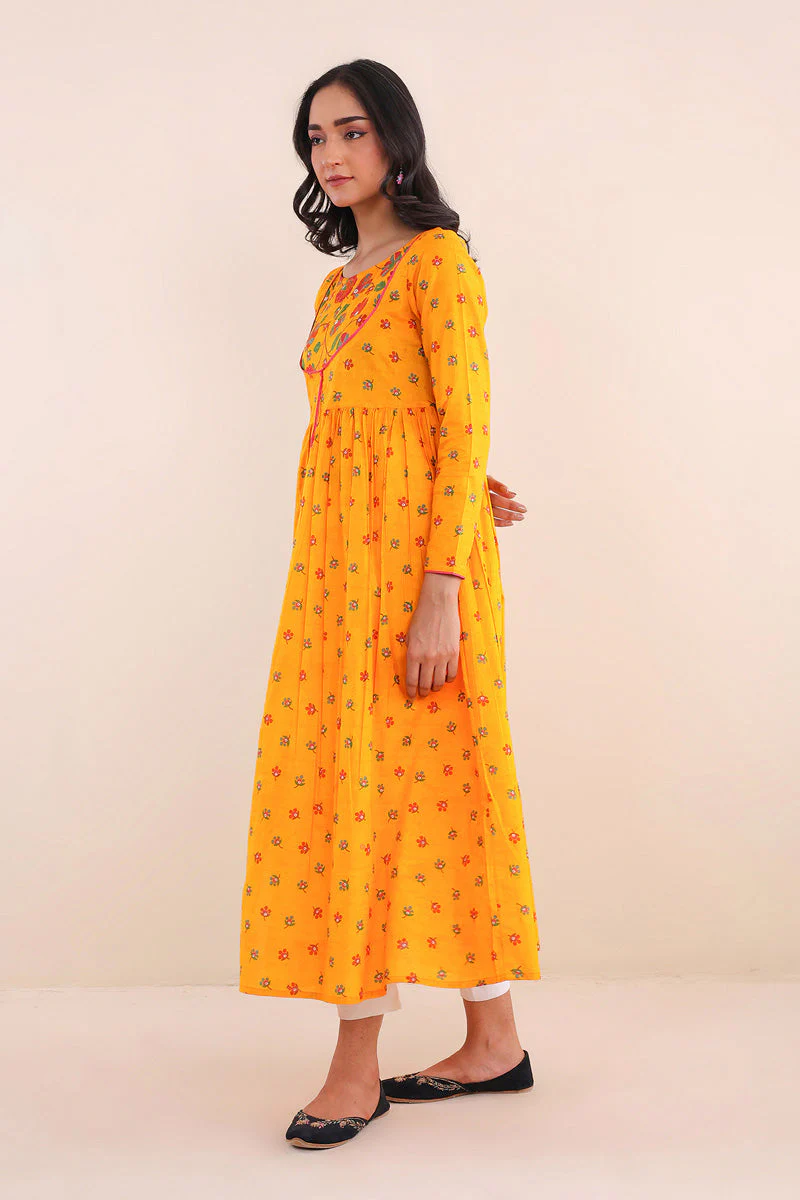 Paithani Print Blocked Dress - Image 8