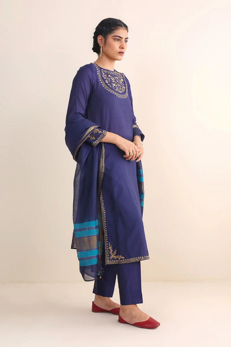 Shehzaadi Royal Blue Suit - Image 3