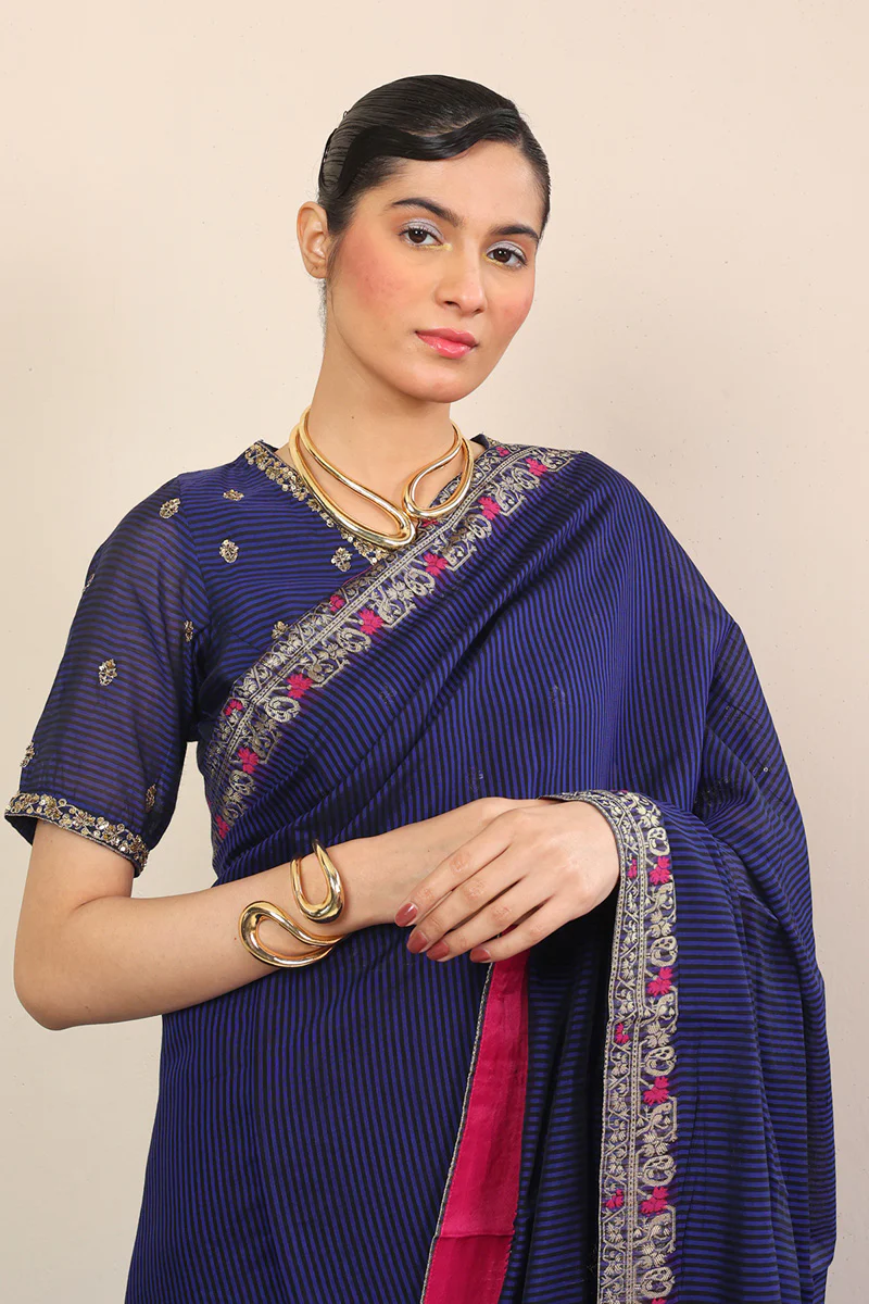 Pathani Peekaboo Sari - Image 2