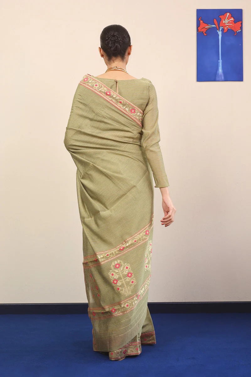 Pathani Peekaboo Sari - Image 4