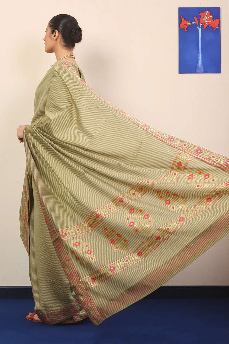 Pathani Peekaboo Sari - Image 5