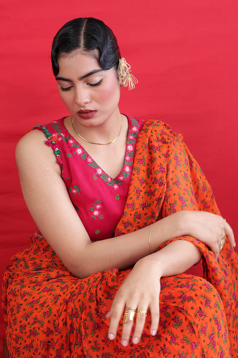 Dilfareb Gulaab Jaal Sari - Image 2