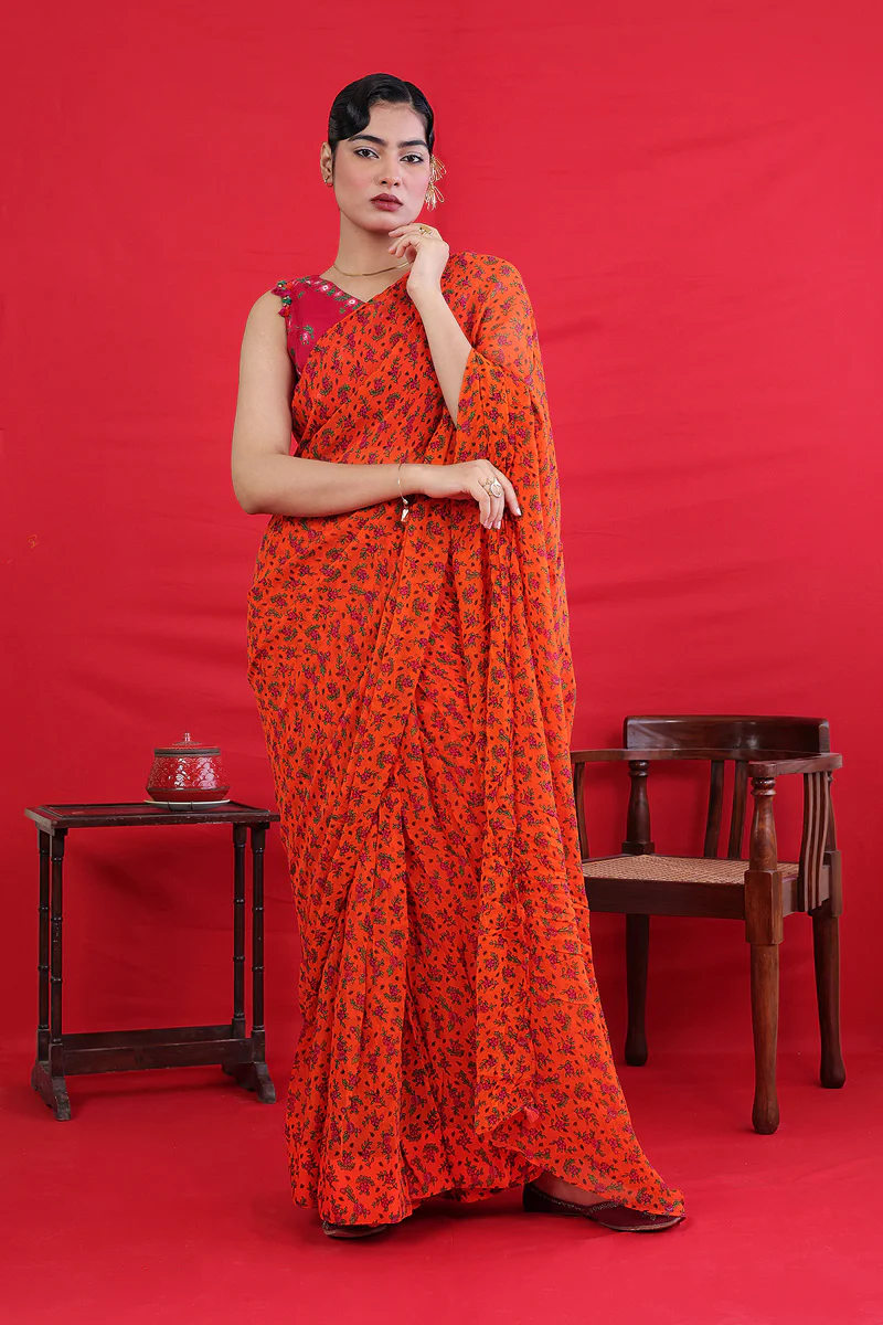 Dilfareb Gulaab Jaal Sari - Image 5