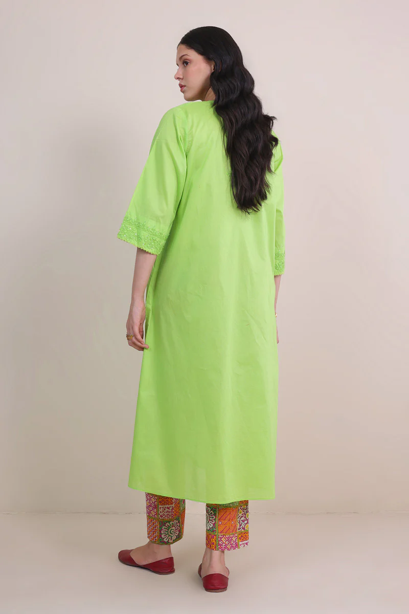Rung E Bahaar Hand Embroidered Kurta - Image 5
