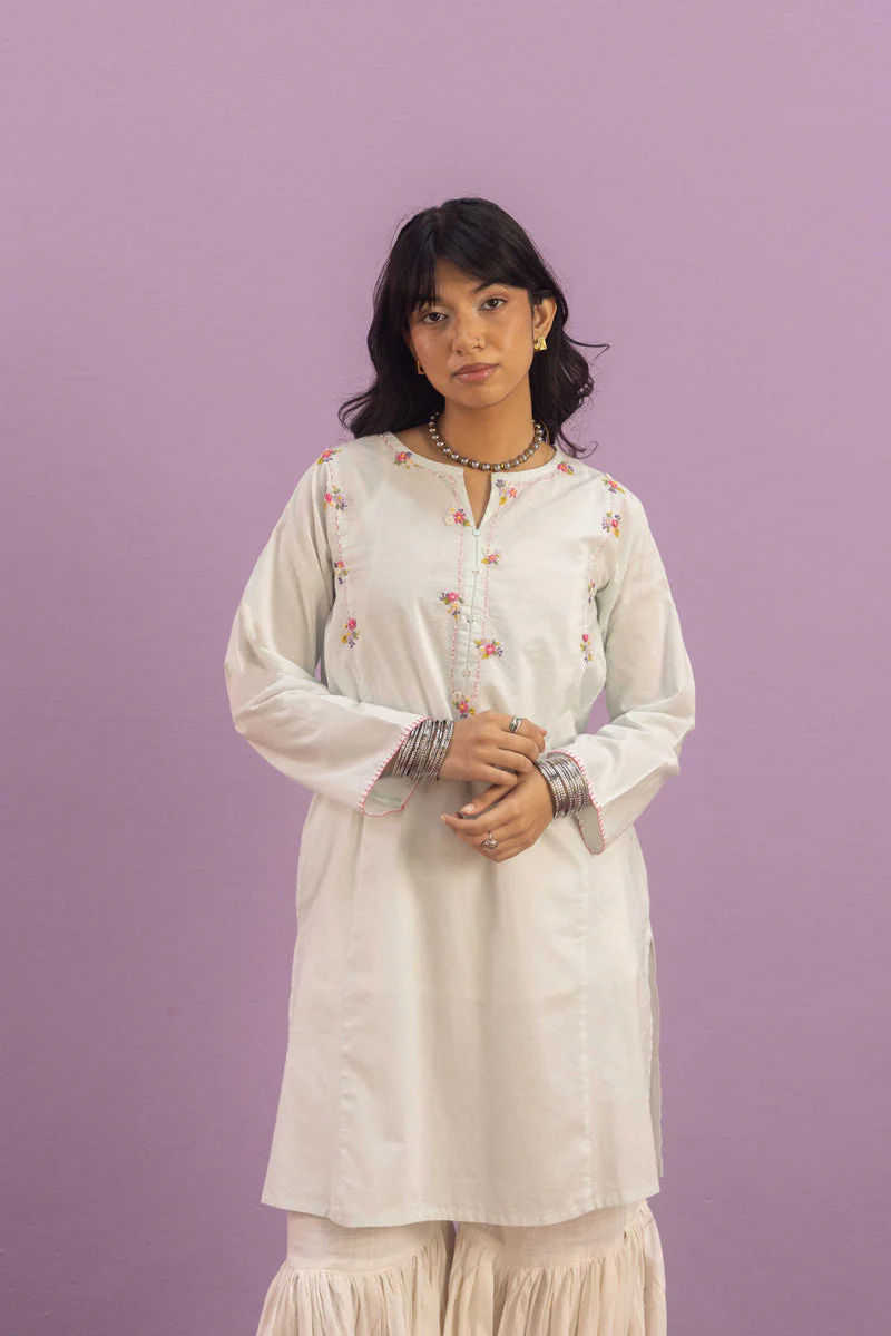Spring Florets Lustrous Kurta - Image 14