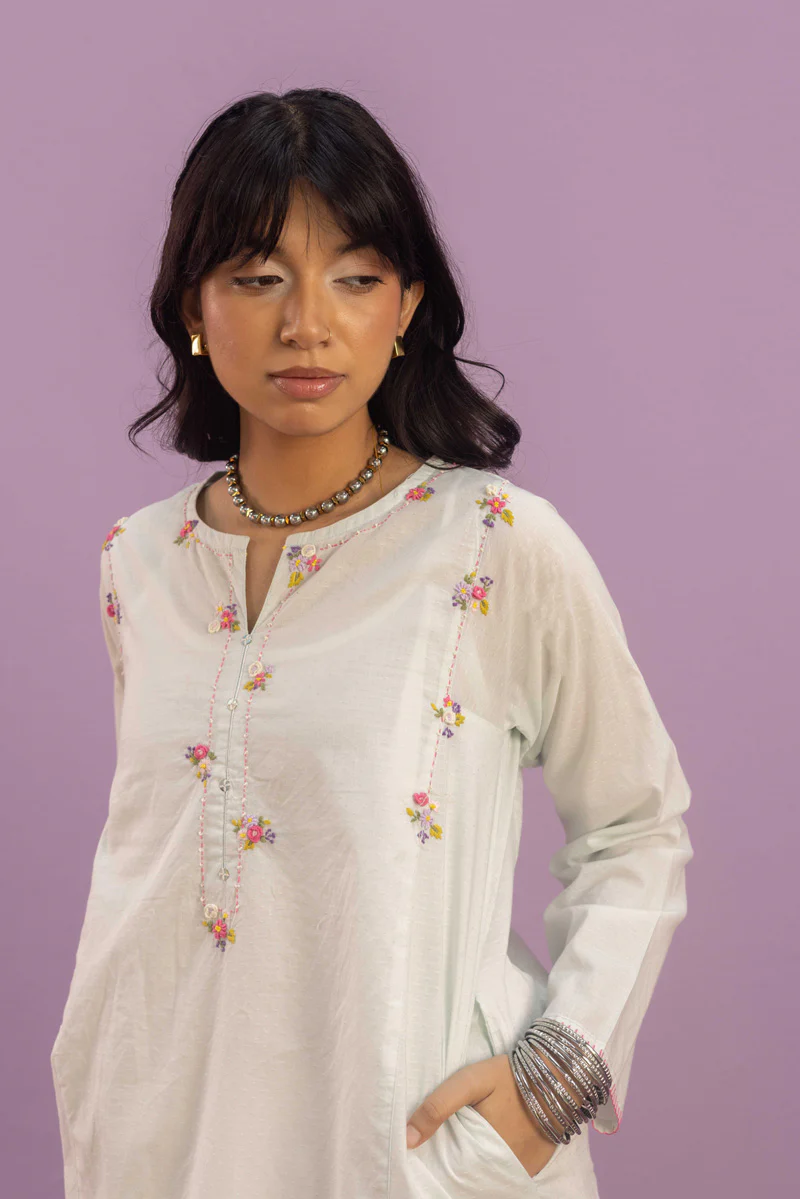 Spring Florets Lustrous Kurta - Image 7