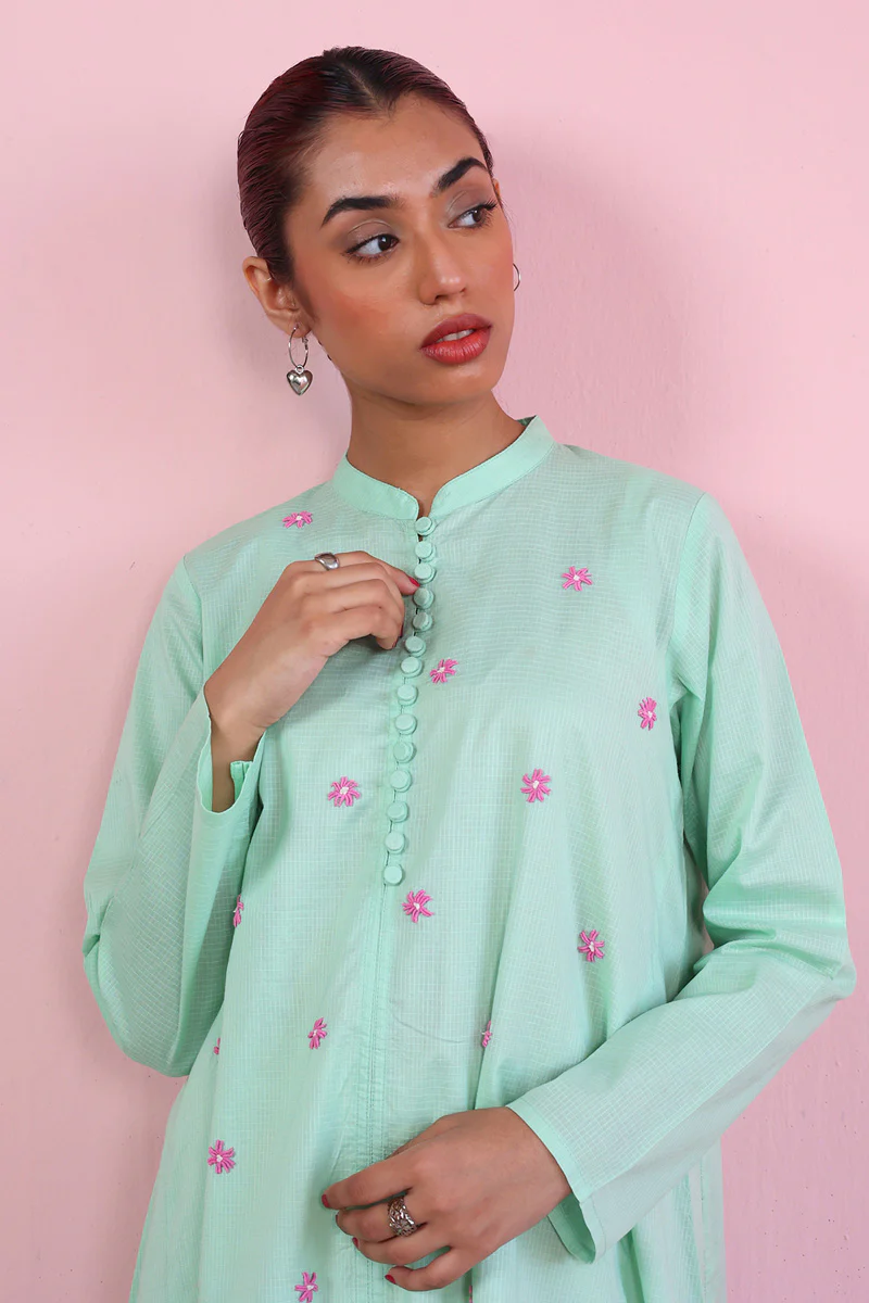 Spring Florets Hand Embroidered Shirt - Image 3