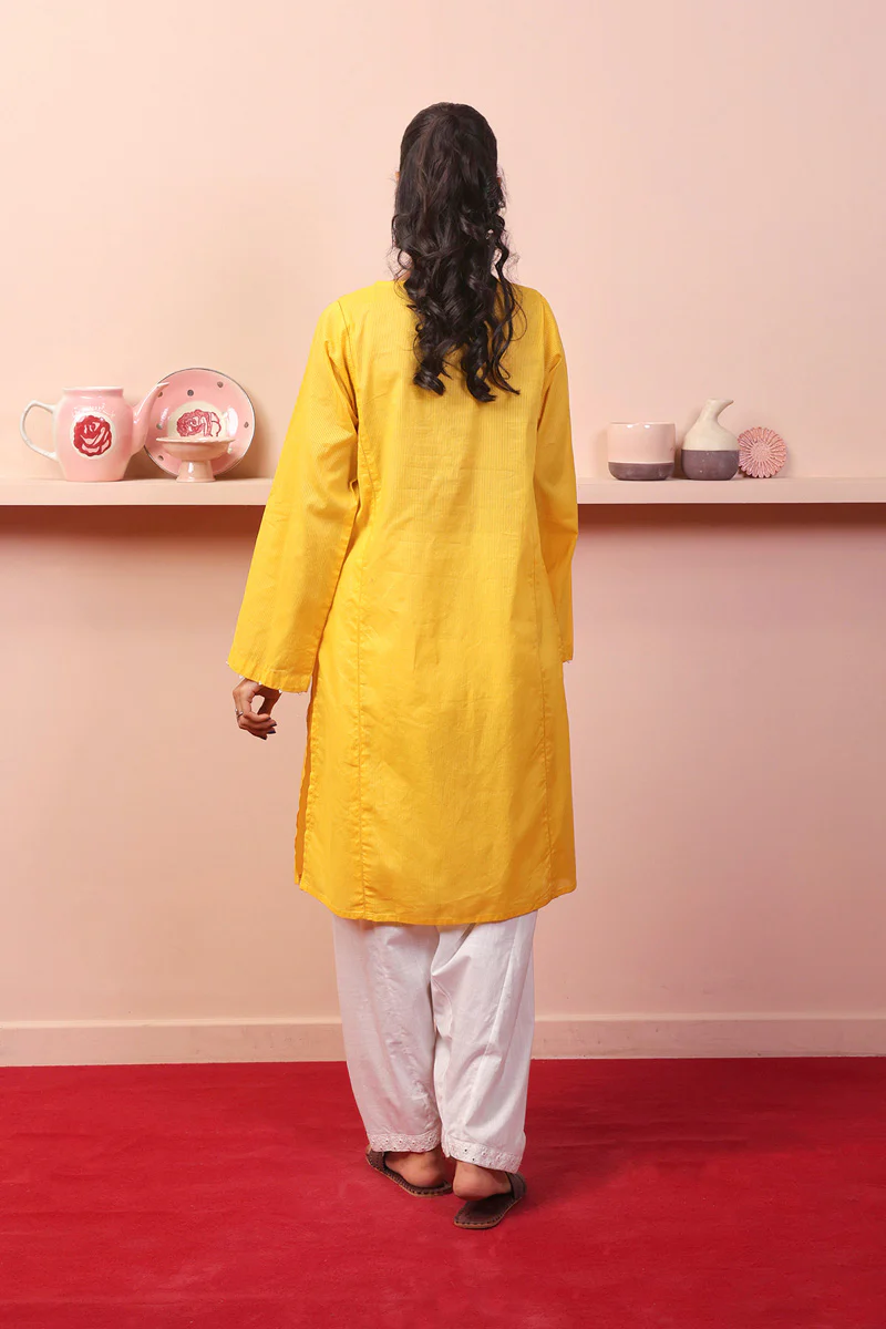Malmal Striped Kurta - Image 4