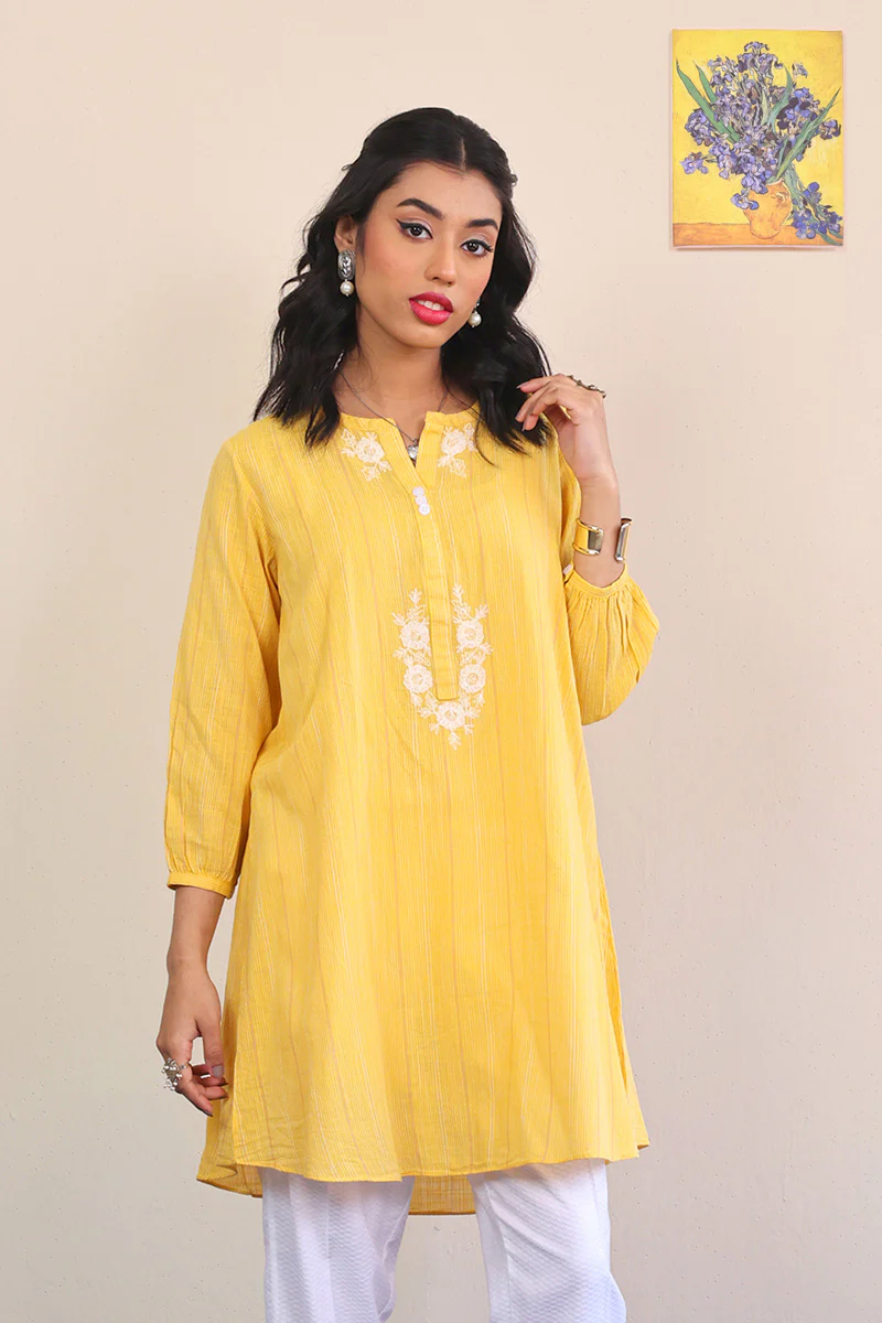 All Yellow Serenity Kurta - Image 2
