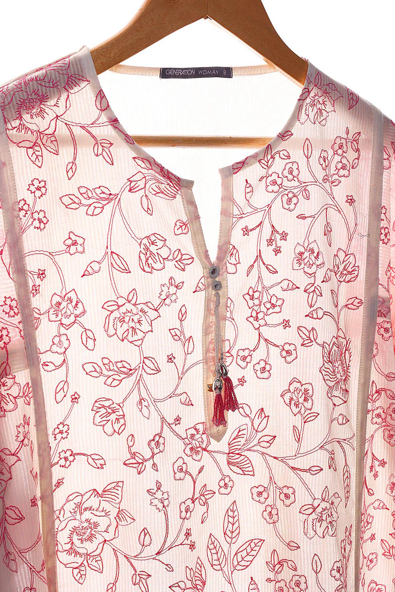Malmal Embroidered Kurta - Image 4