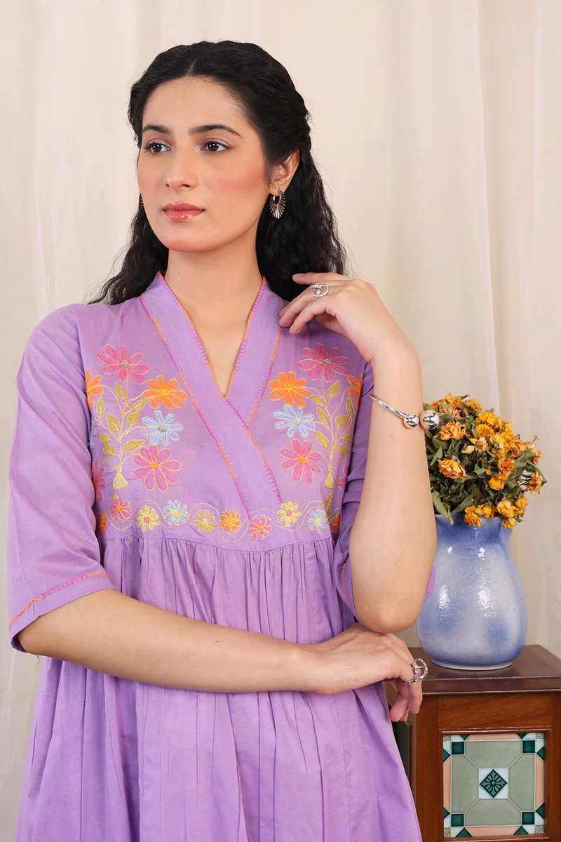 Sundara Embroidered Flared Dress - Image 2