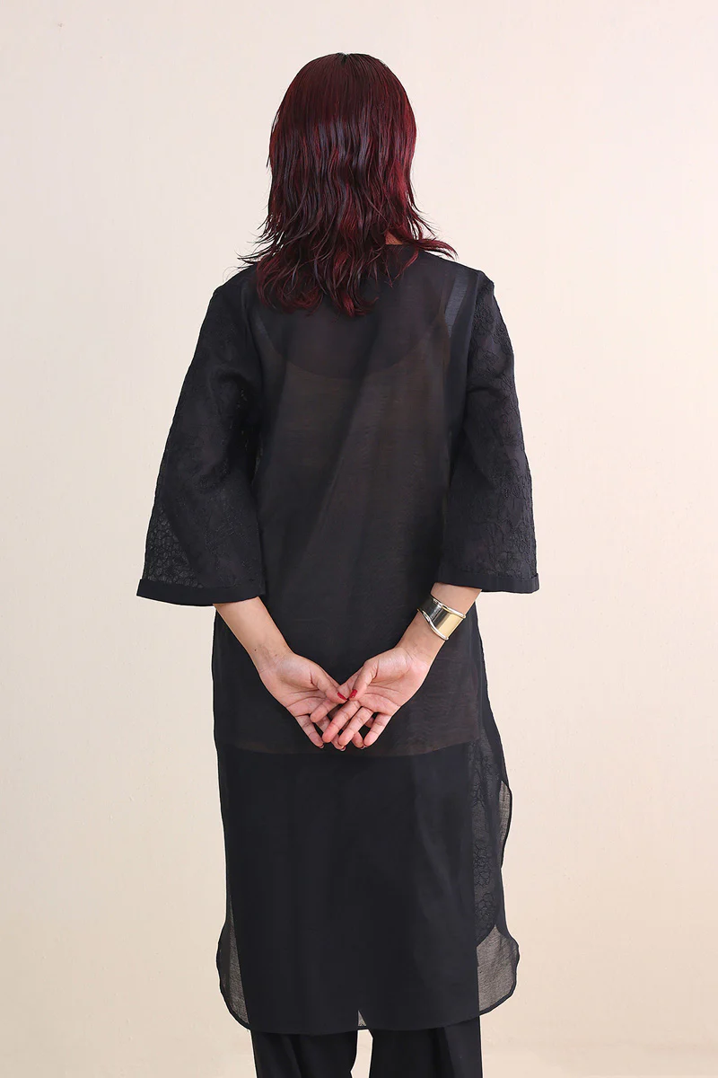 Fleur Amour Embroidered Kameez - Image 10