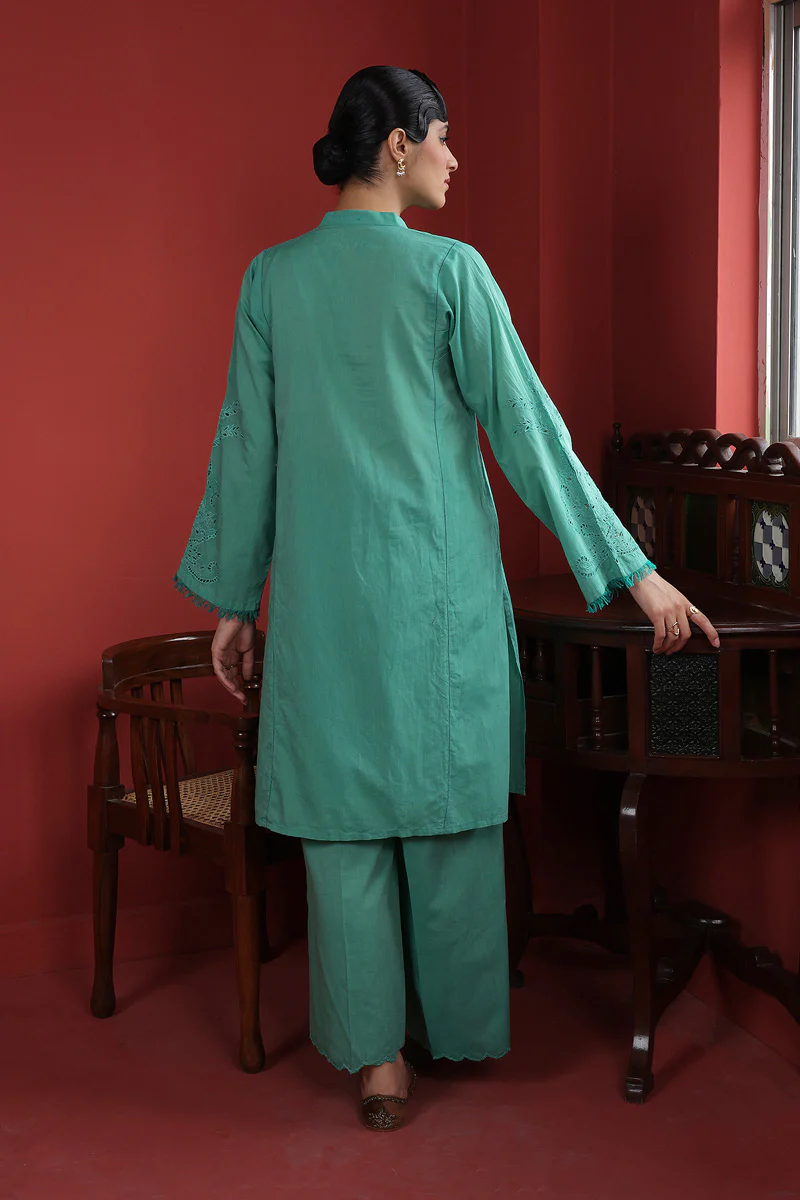 Floral Fringes Cutwork Suit - Image 5