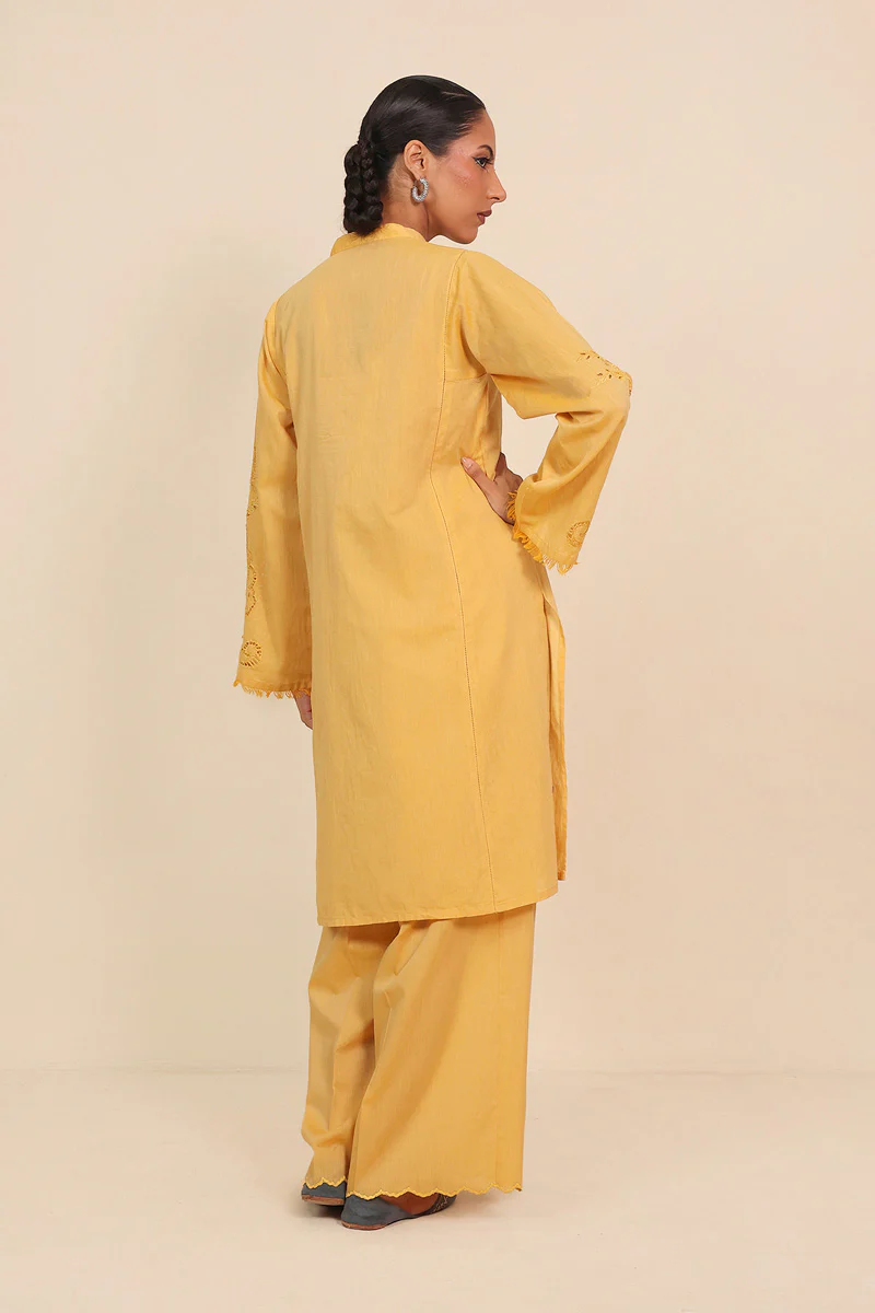 Floral Fringes Cutwork Suit - Image 9