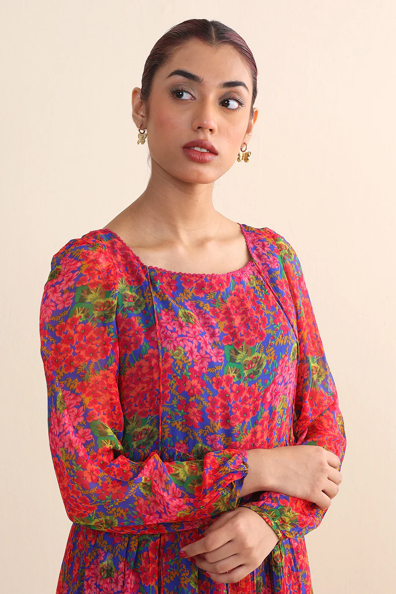 Mix Tape Chiffon Dress - Image 2