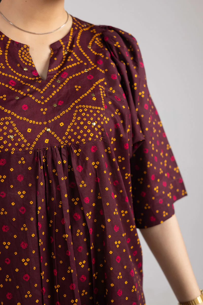 Printed Bandhani Bliss Top - Image 18