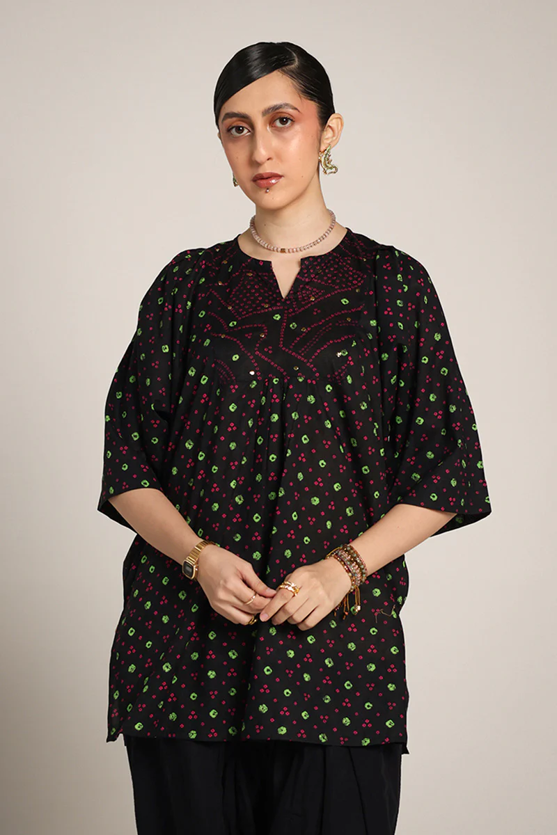 Printed Bandhani Bliss Top - Image 3