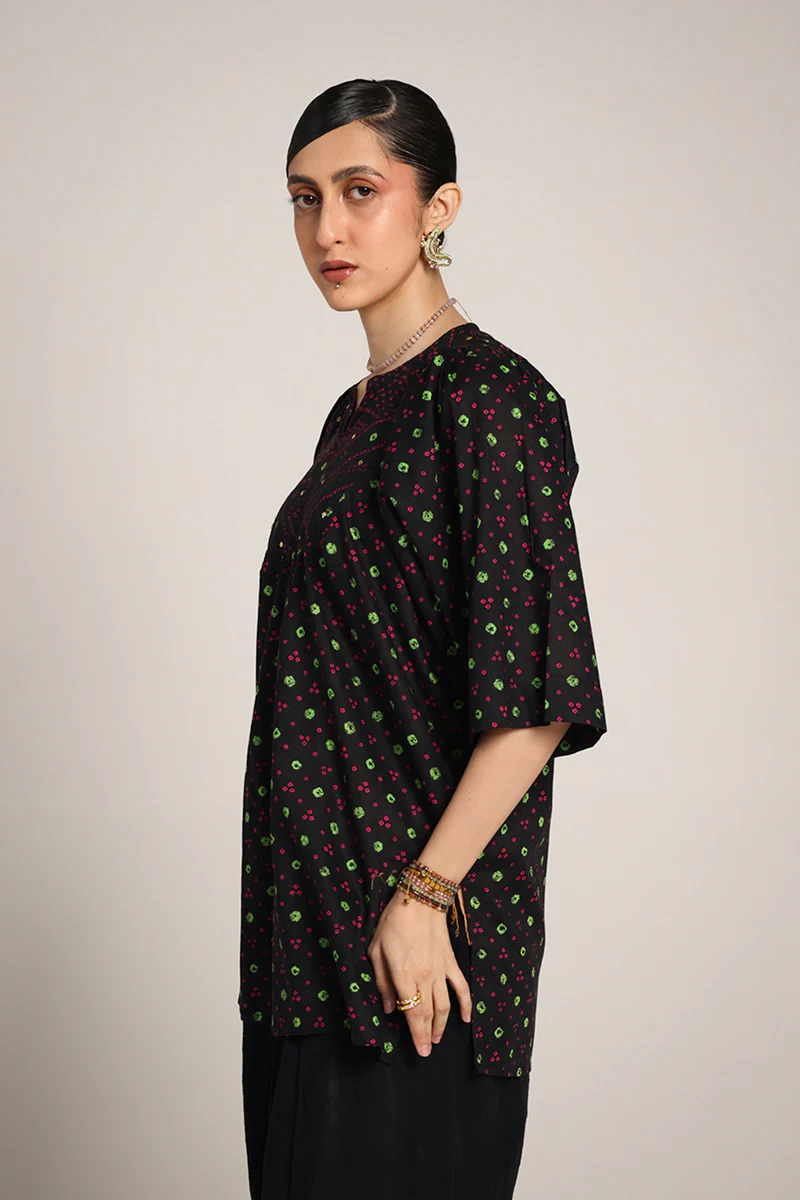 Printed Bandhani Bliss Top - Image 4