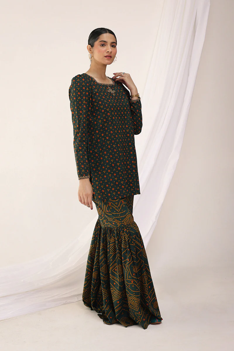 Bandhani Bliss Gharara Set - Image 14