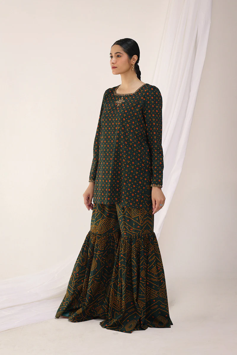 Bandhani Bliss Gharara Set - Image 15