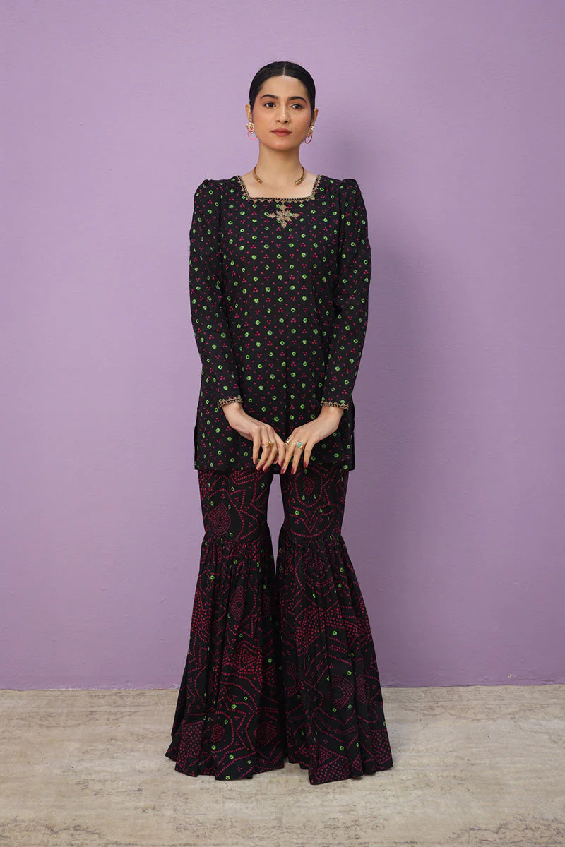 Bandhani Bliss Gharara Set - Image 21