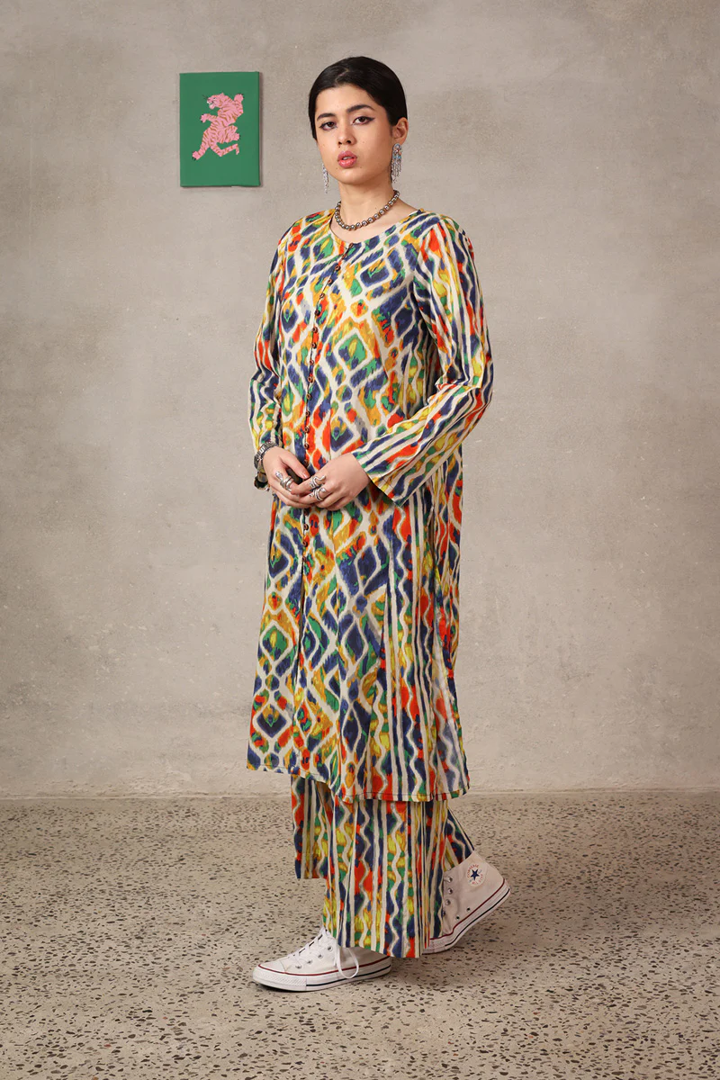 Ikkat Art Co-Ord Set - Image 14