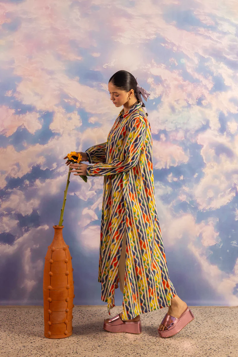 Tinted Ikkat Kurta - Image 15