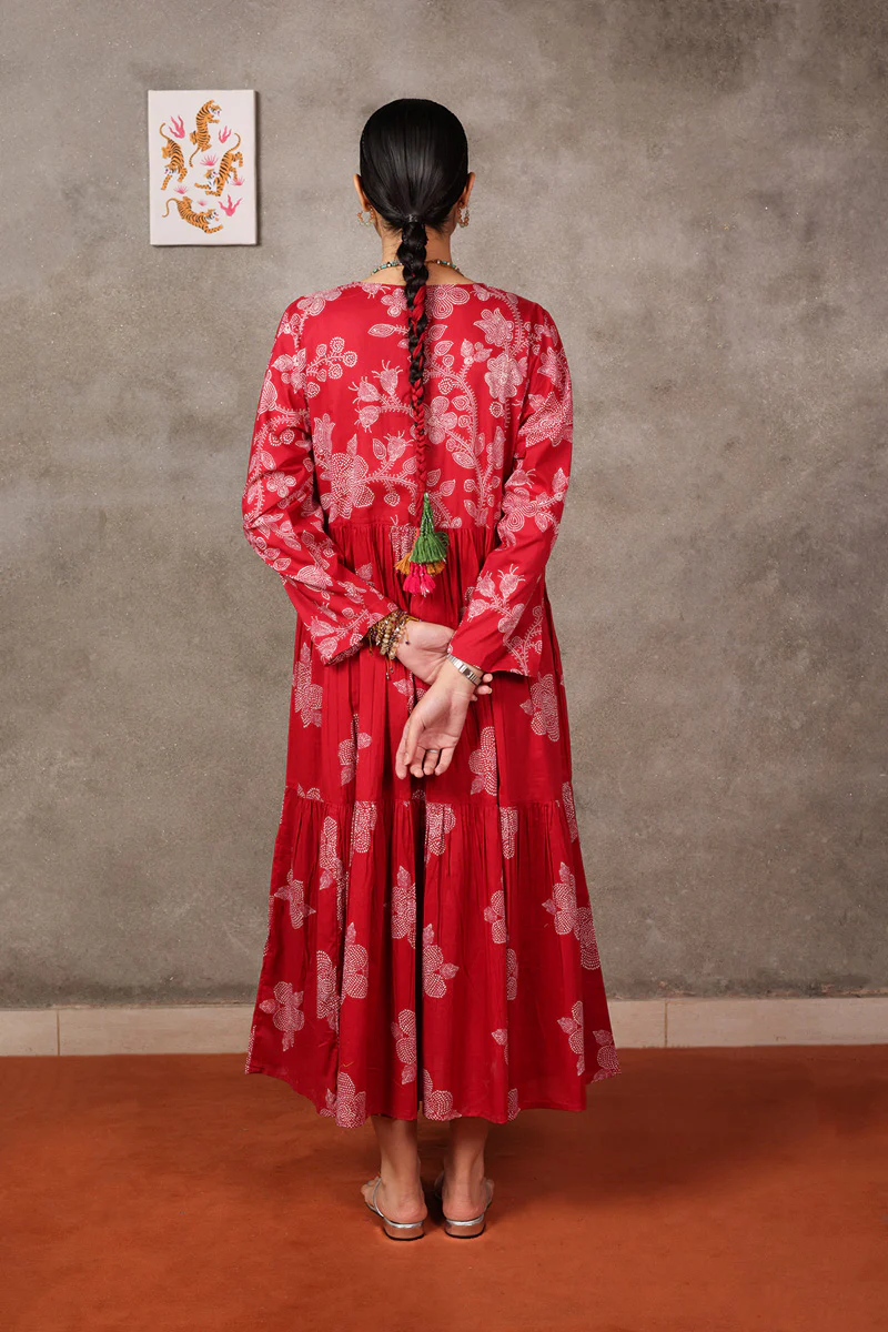 Bead Work Tiered Dress - Image 10