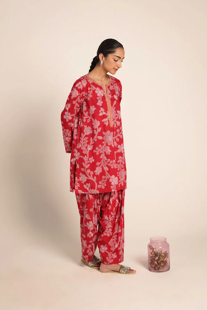 Floral Bead Work Ensemble - Image 11