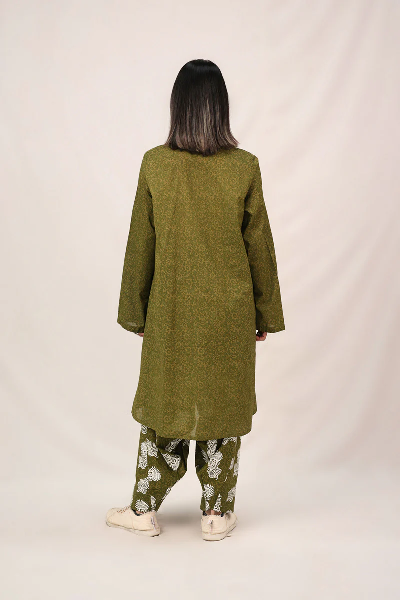 Contrast Printed Feather Flow Set - Image 6
