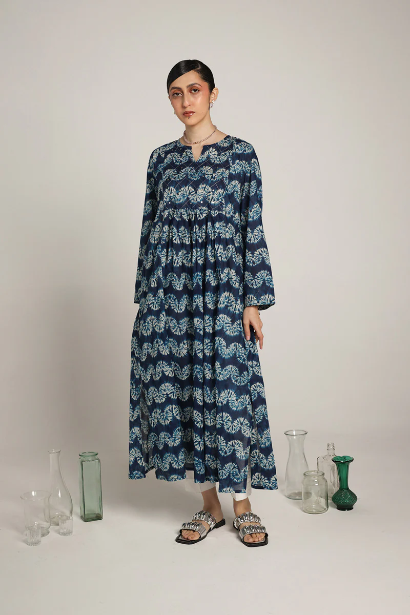 Shibori Mukaish Frock - Image 13