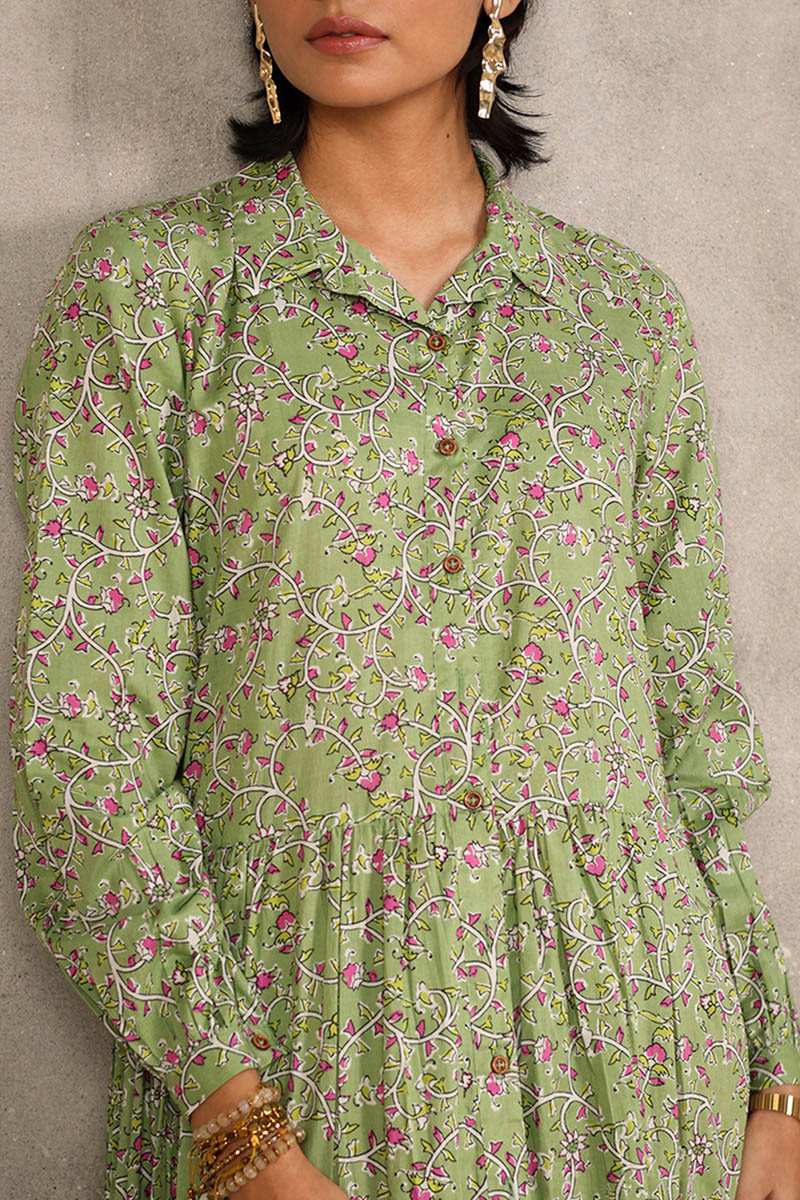 Kalamkari Baagh Button-Down Kurta - Image 21